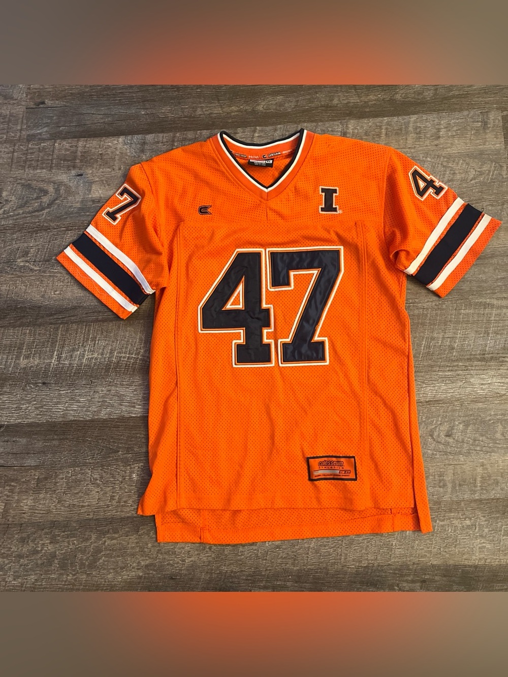 Illinois Fighting Illini Football Jersey Youth XL Adult Small Orange #47 J Leman